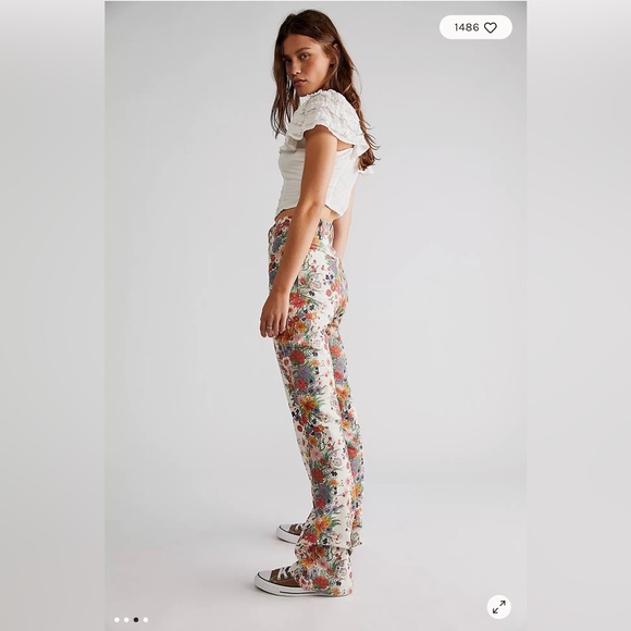 Free People X Wrangler Westward High-Rise Flare Jeans NWOT - Picture 4 of 4